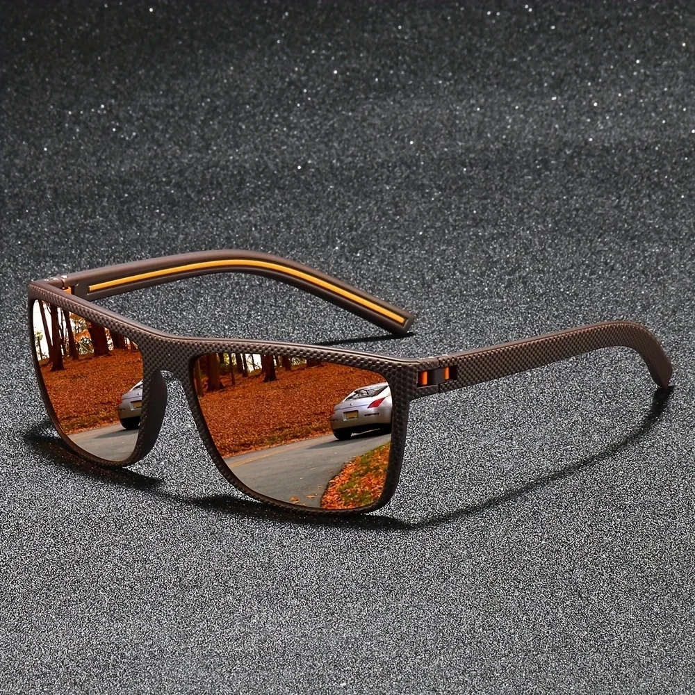 Sunglasses Uv400 - Fashion Sports Vintage Square Sunglasses Men