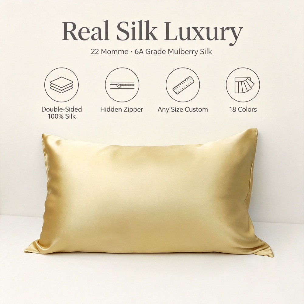 22 Momme Mulberry Silk Pillowc - Silk Pillowcase ulasan dan harga