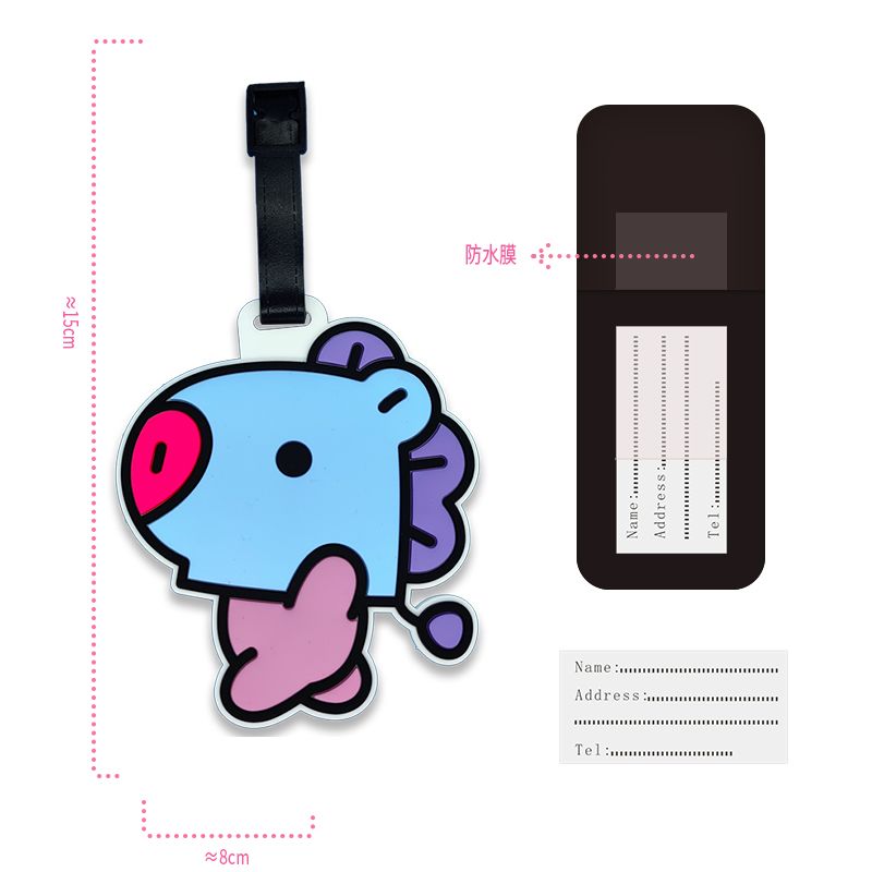 BT21 Cartoon Cute Keychain Kaw - Travel Luggage Set ulasan dan harga