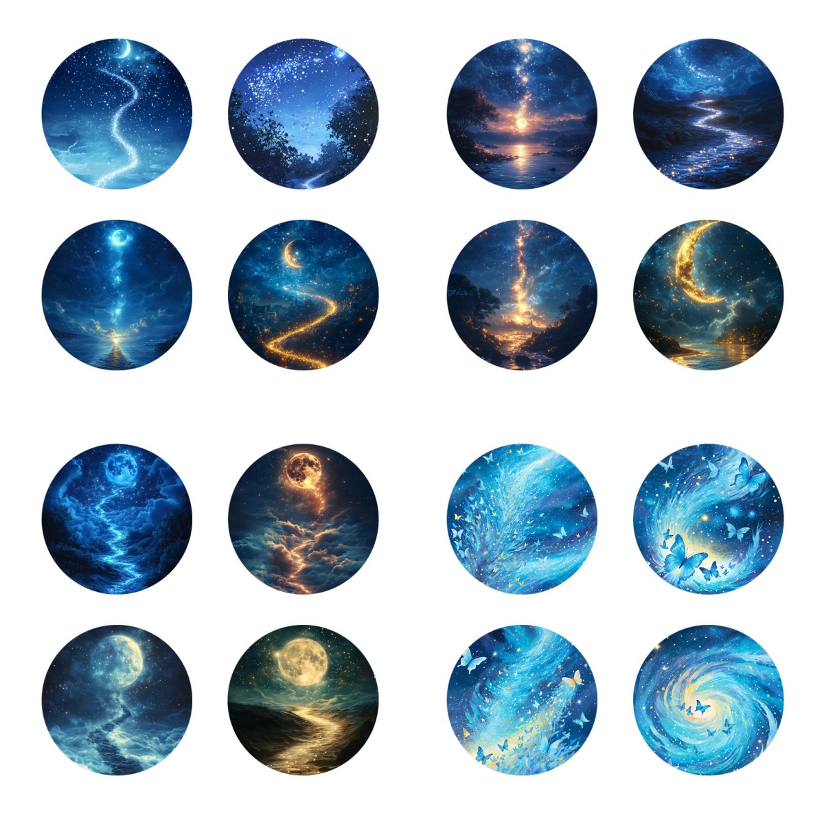 4-Piece Set of Colorful Starry - Marble Coaster Set ulasan dan harga