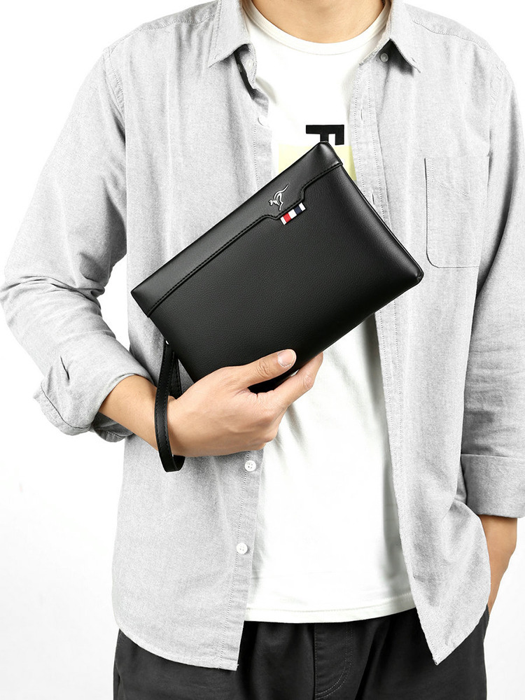 PU Leather Men's Clutch Bag Zi - Leather Wallet Men ulasan dan harga