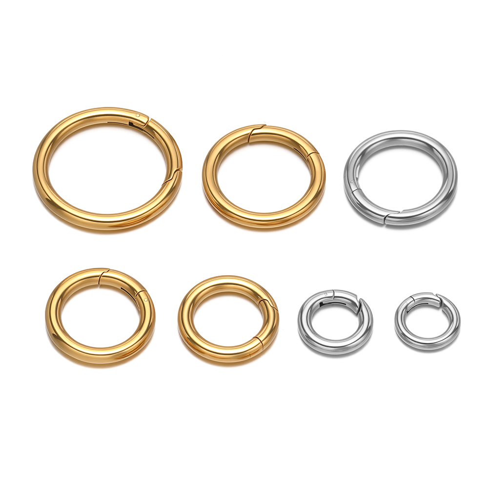 2Pcs/Lot Round Spring Clasps S - Gold Plated Jewelry ulasan dan harga