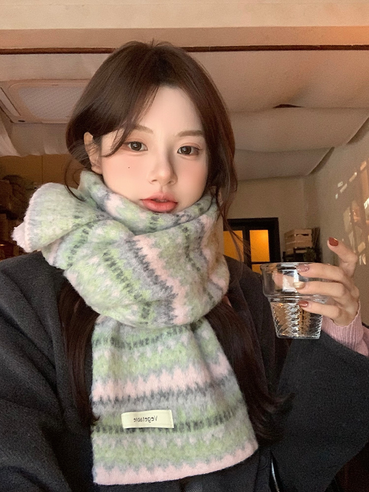 Feilao Island Knitted Scarf Wo - Cashmere Scarf ulasan dan harga