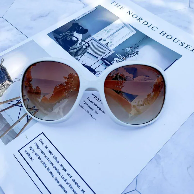 New Large Frame Circular Shape - Sunglasses Uv400 ulasan dan harga
