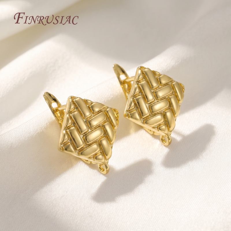 4 Styles Geometric Rhombus Squ - Gold Plated Jewelry ulasan dan harga